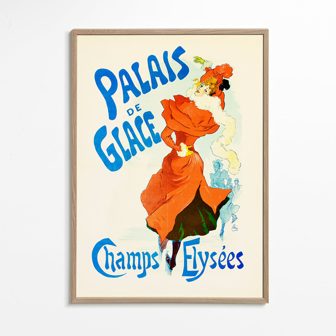 Vintage poster for the Palais de Glace ice skating rink, Champs-Elysees, Paris