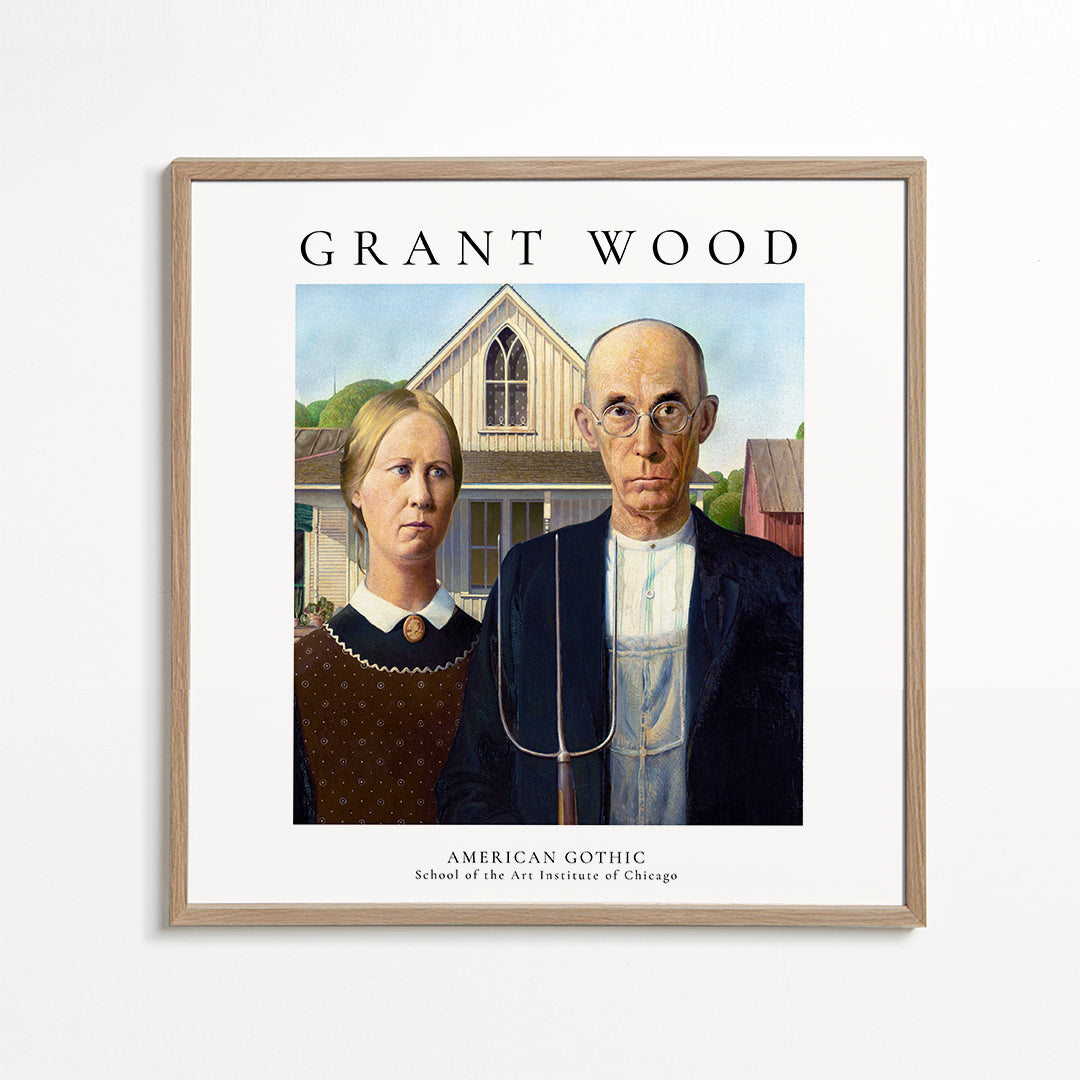 American Gothic by Grant Wood - Square