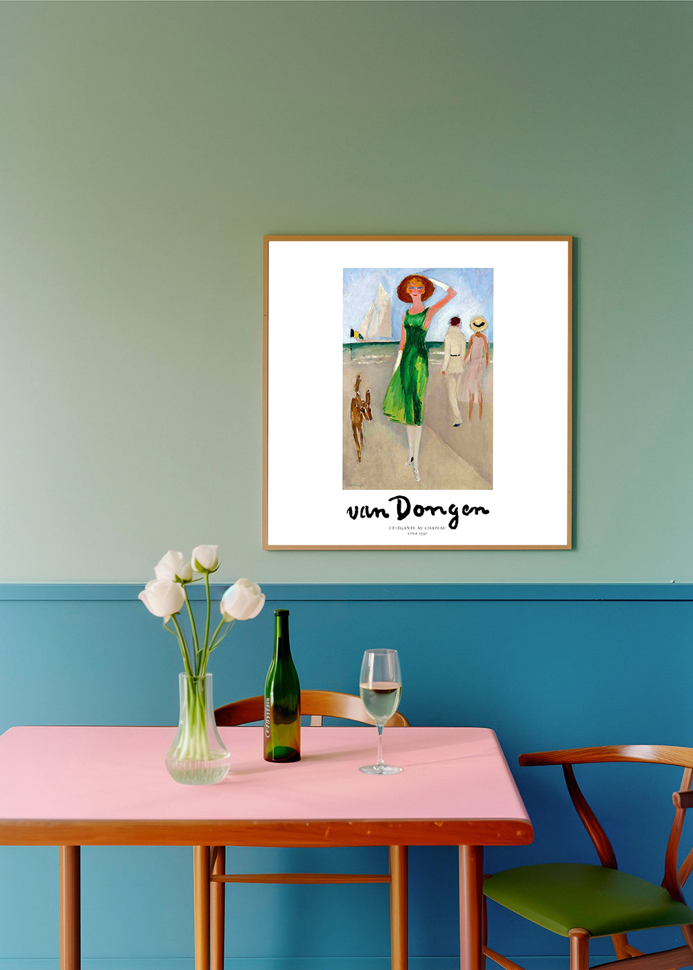 L'elegante au chapeau By van Dongen Kees - Square