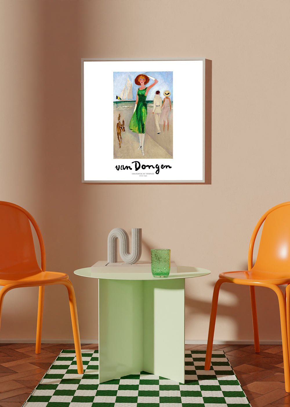 L'elegante au chapeau By van Dongen Kees - Square