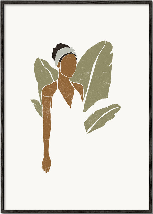 Boho Bird of Paradise Leaves III