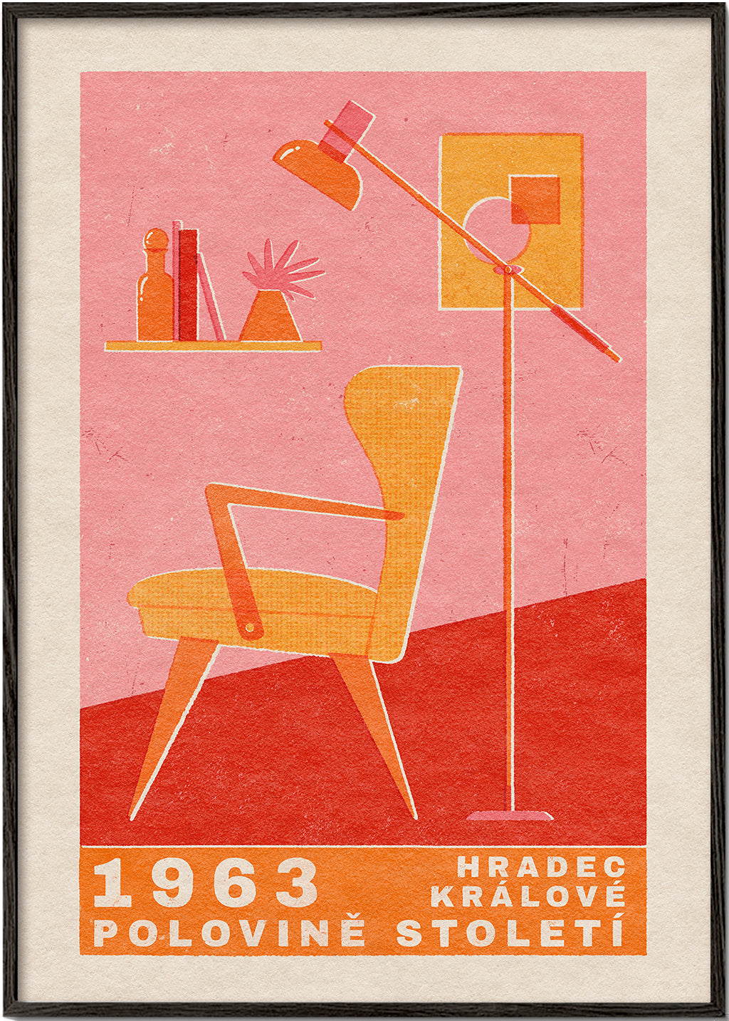 Vintage poster: 1960s chair and lamp | Wall art, framed prints and