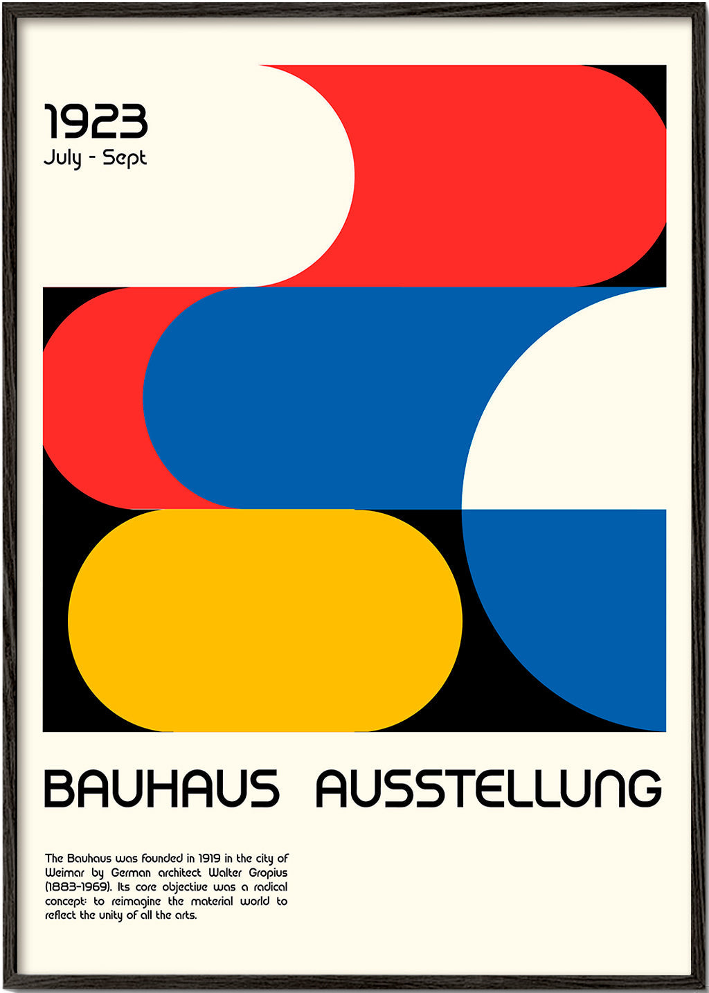 Vintage Bauhaus geometric poster 1923 | Wall art, framed prints