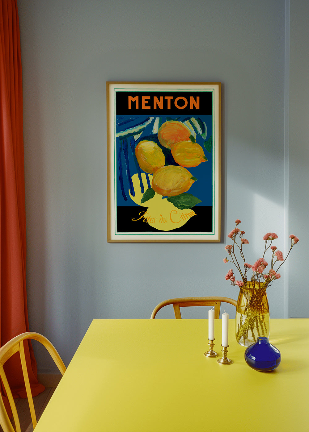 Lemons Menton Citrus Fruit Poster - cartissi