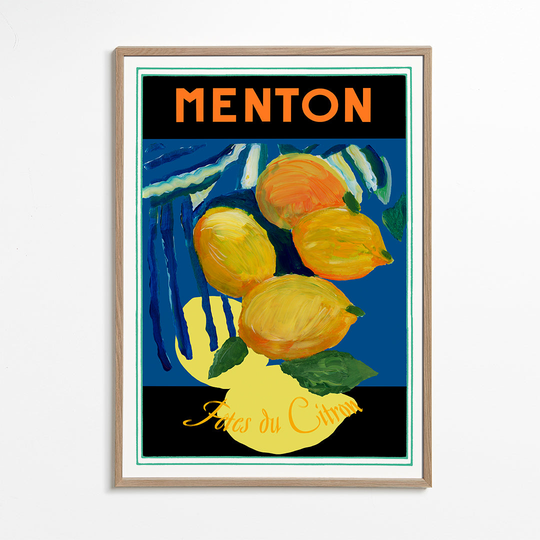 Lemons Menton Citrus Fruit Poster - cartissi