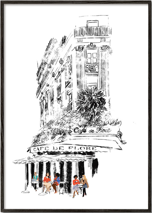 Ilustración Café de Flore Paris_bf