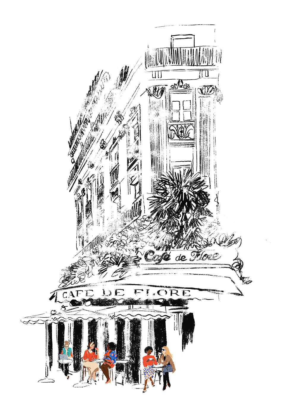 Ilustración Café de Flore Paris_cap
