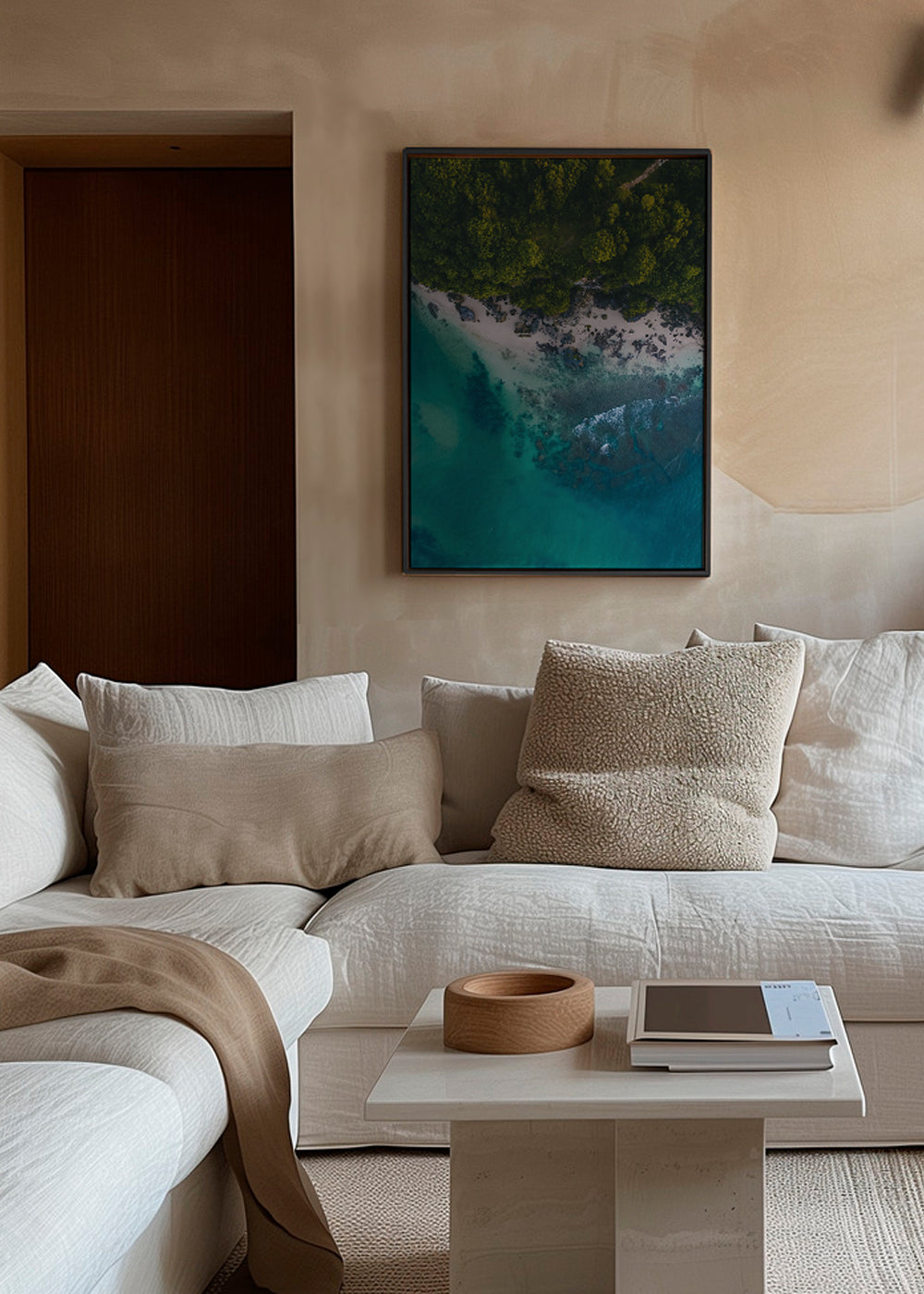 Rocky seaside airview