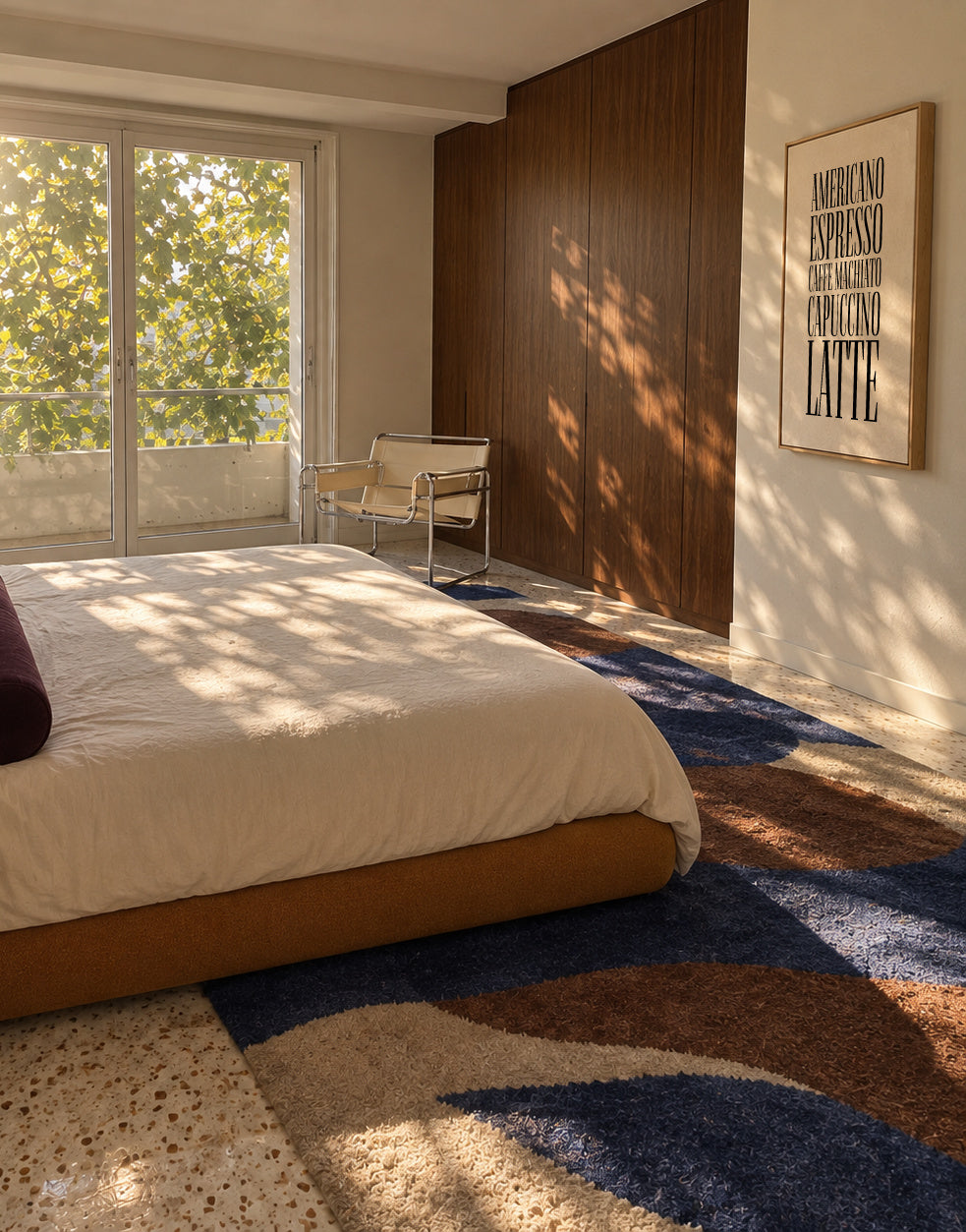 Coffee types - Framed canvas in an interior