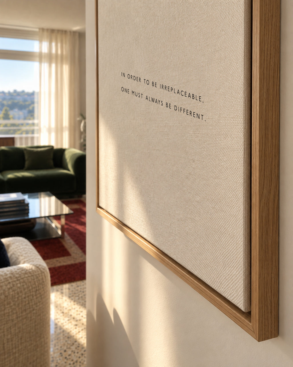 Chanel quote - Framed canvas detail