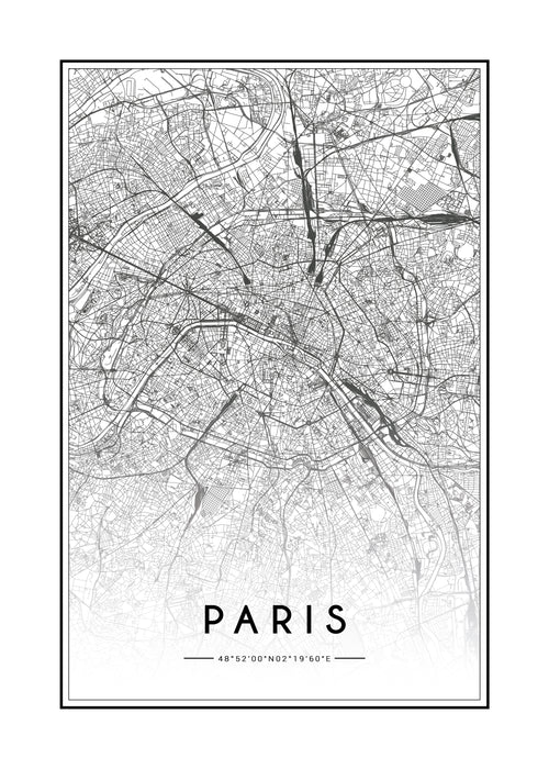 Paris map - Unframed art print