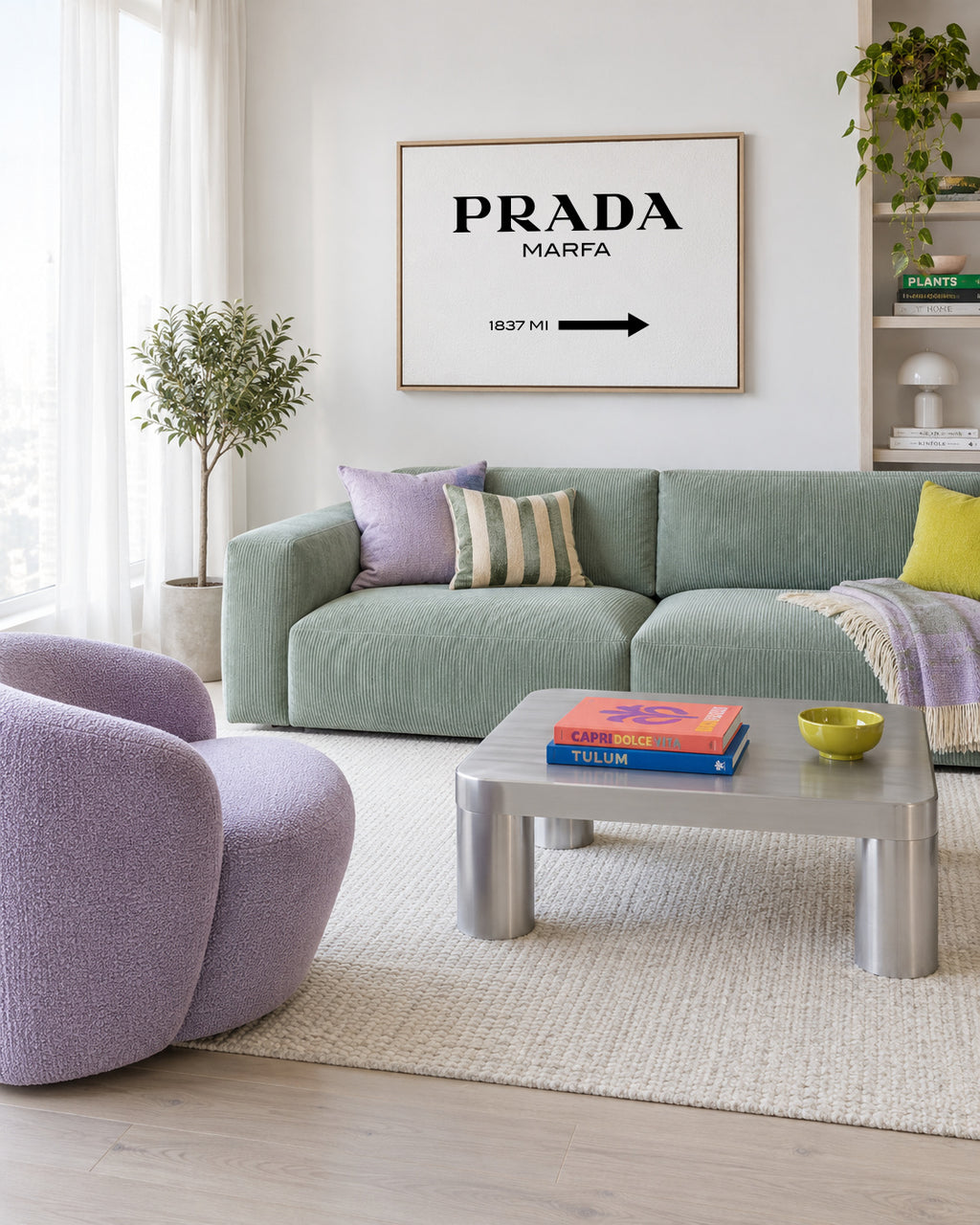 Prada Marfa - Framed canvas in an interior
