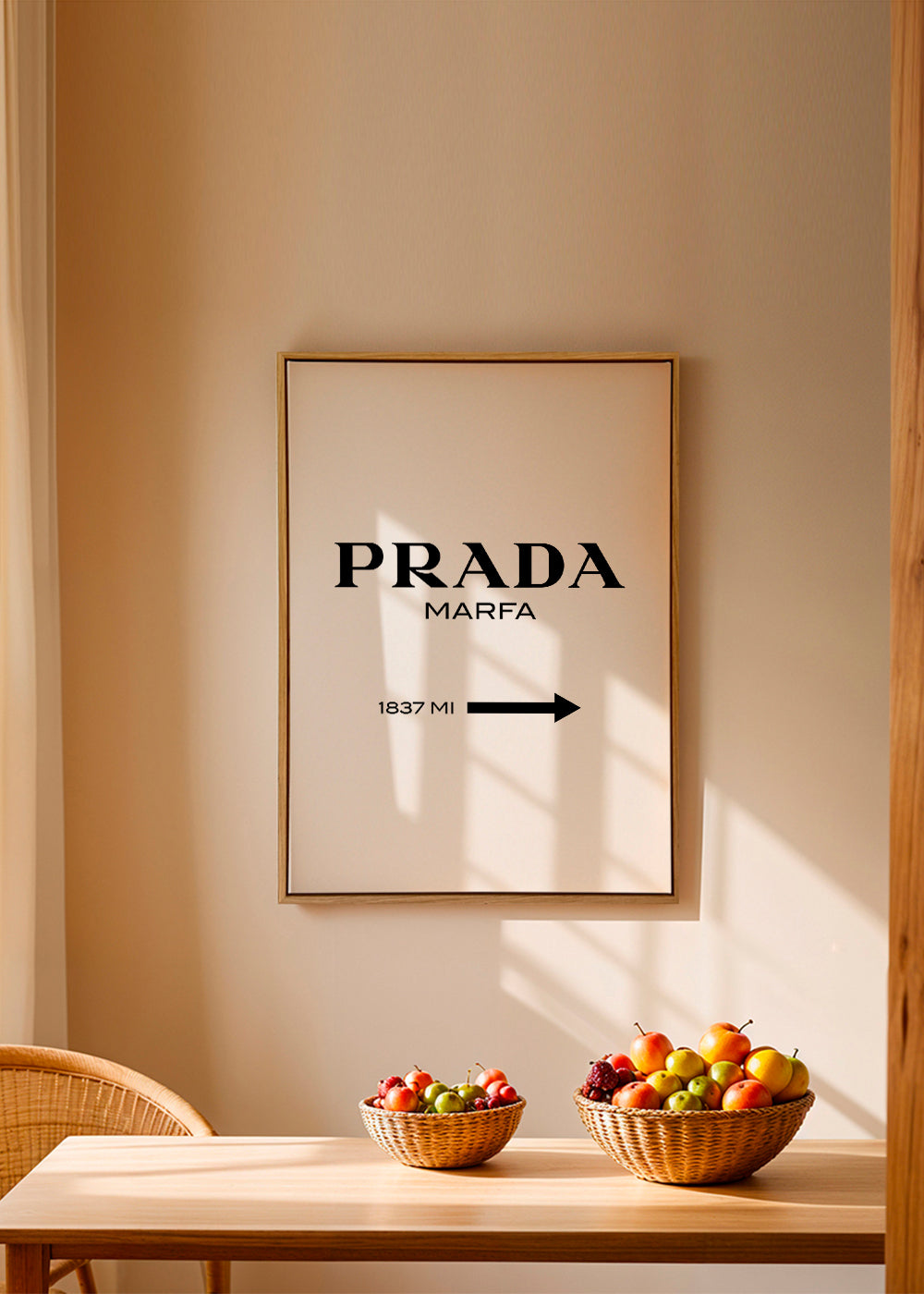 City poster PRADA Marfa typographic minimal | Wall art, framed