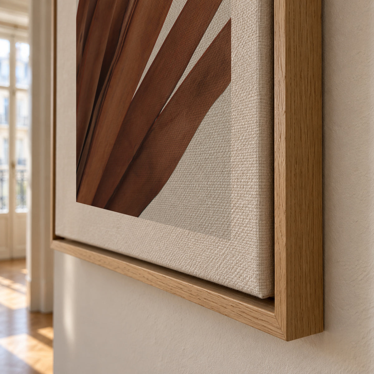 Earthy plant II - Framed canvas detail