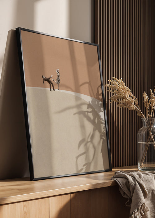 Get lost - Framed poster in an interior