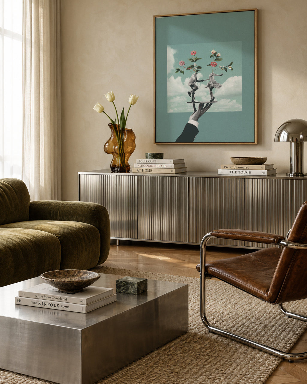 Let's go dancing - Framed canvas in an interior