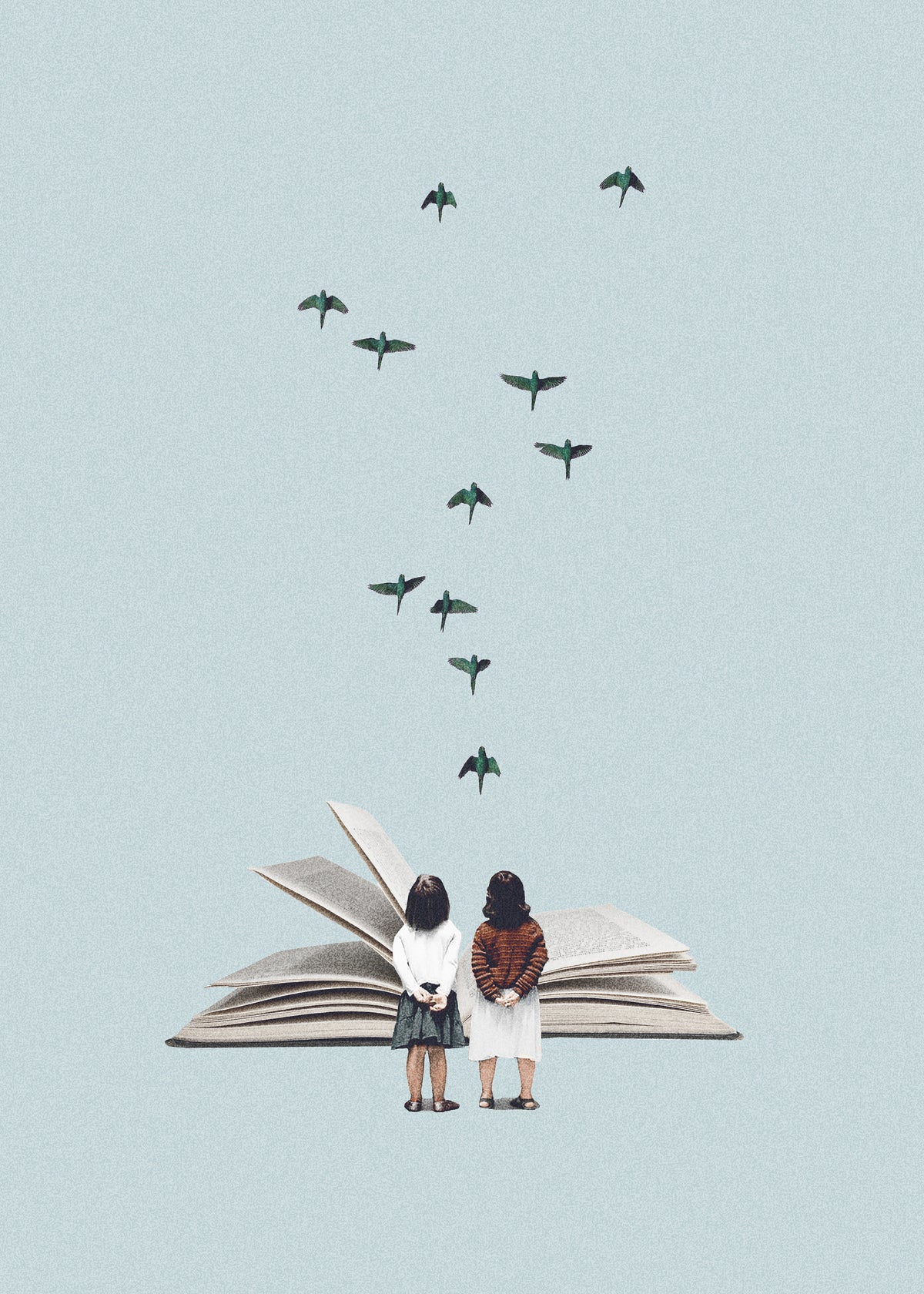 We communicate silently - Unframed art print