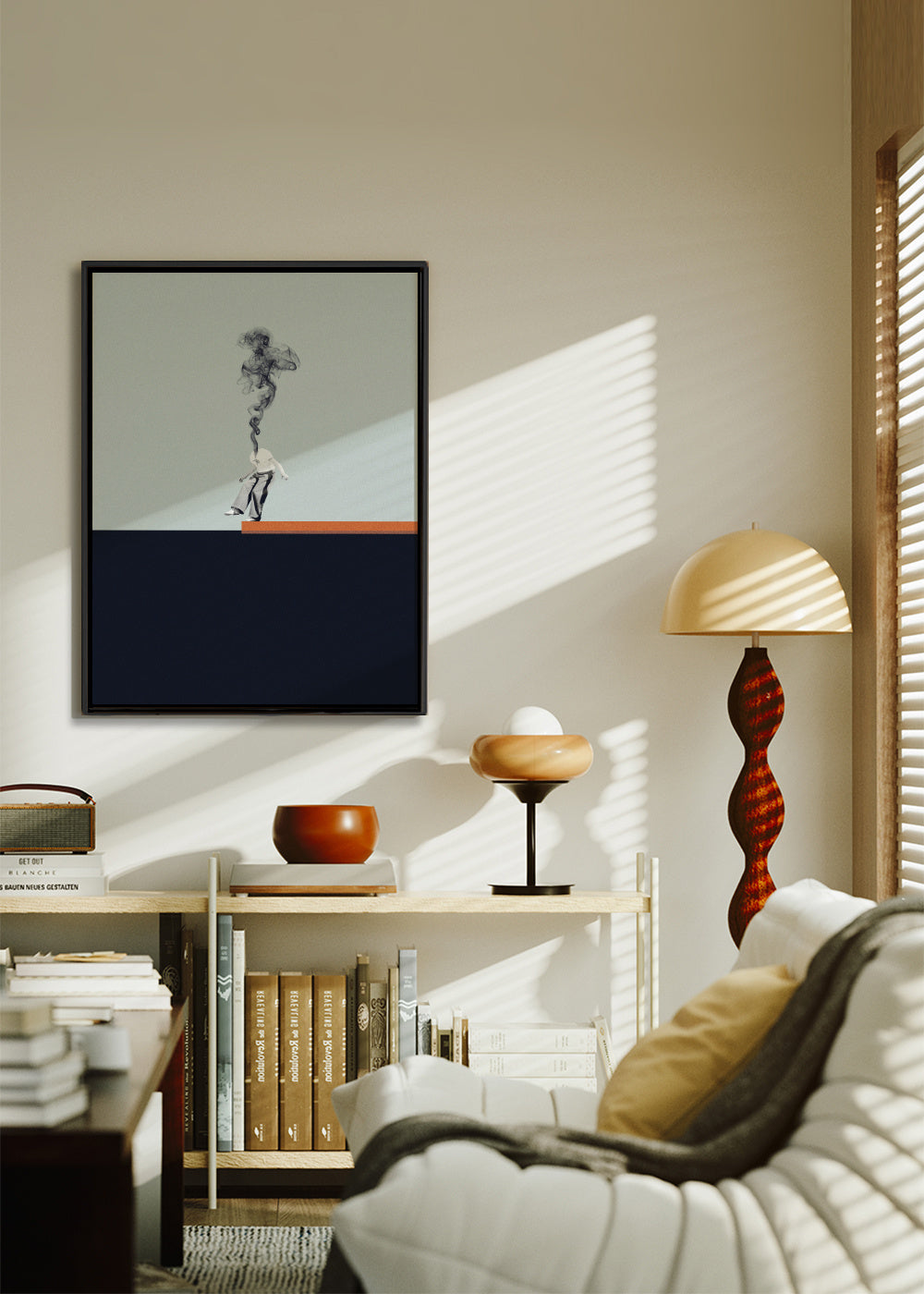 Hard decisions - Framed canvas in an interior