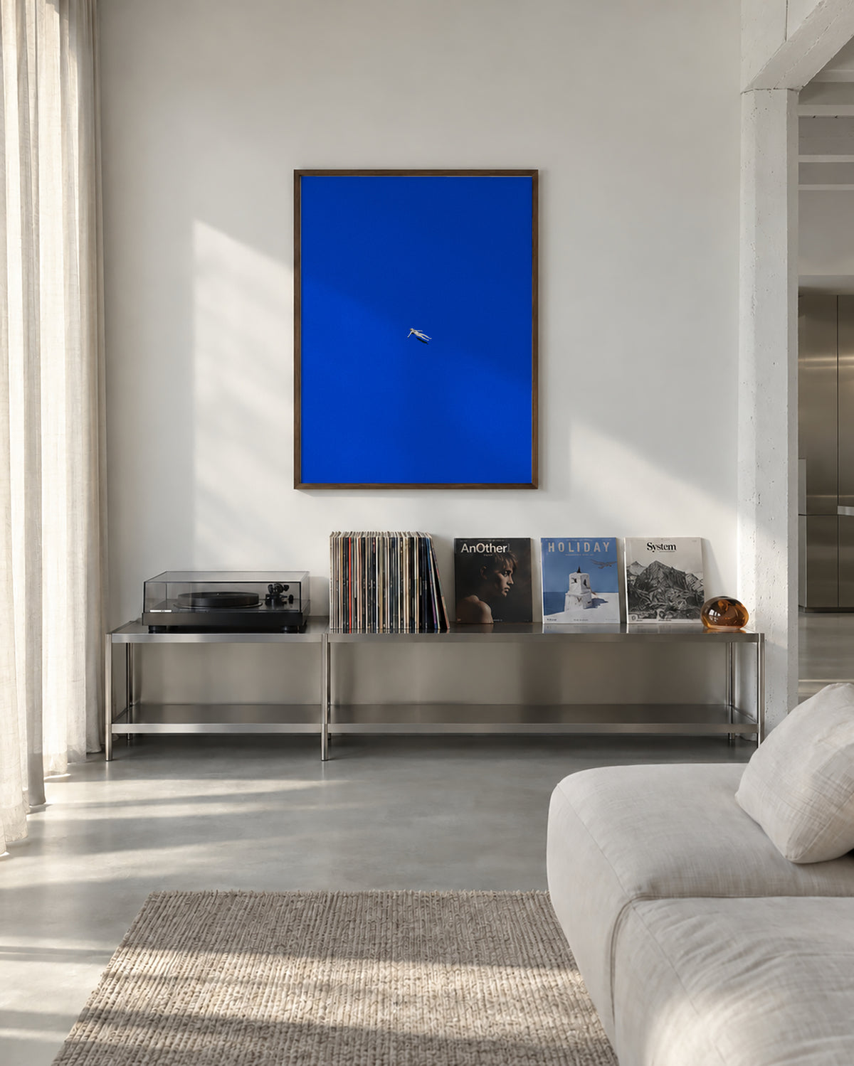 No stress - Framed poster in an interior
