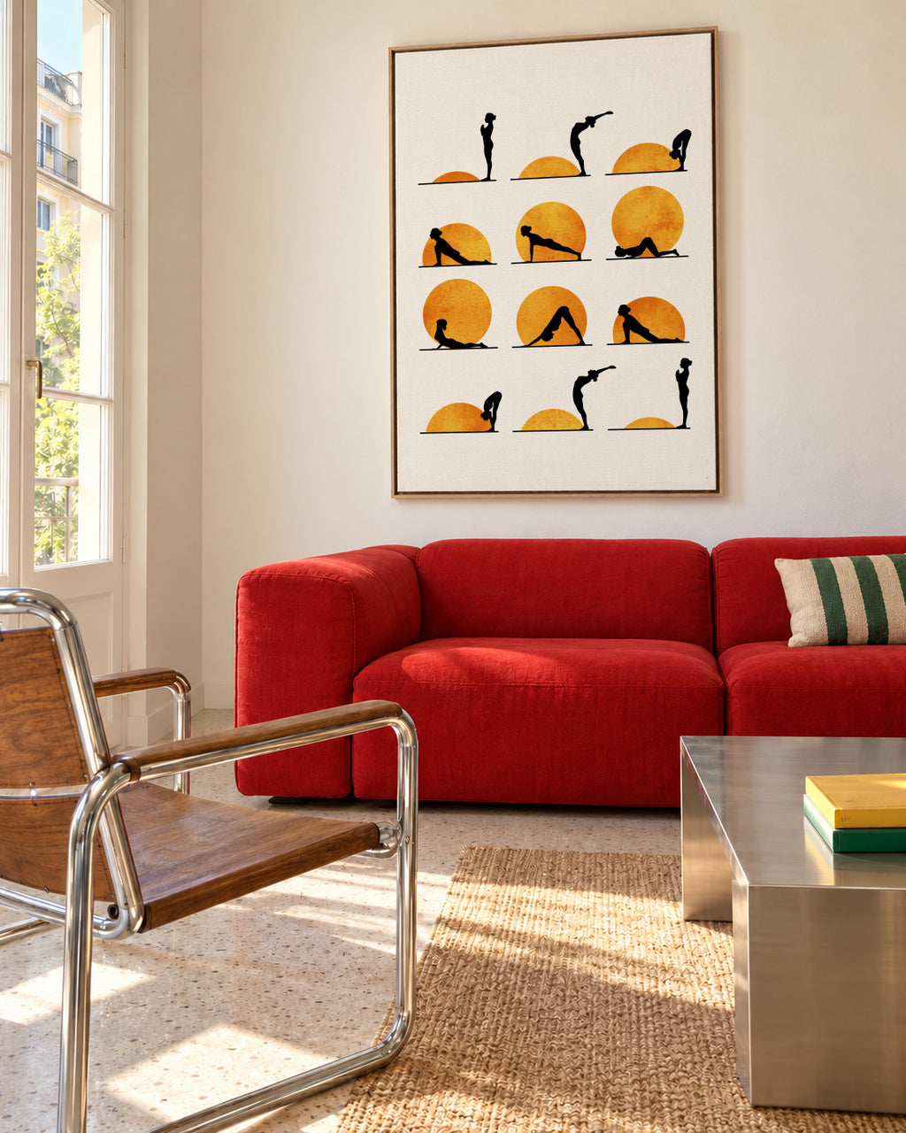 Yoga - Framed canvas in an interior