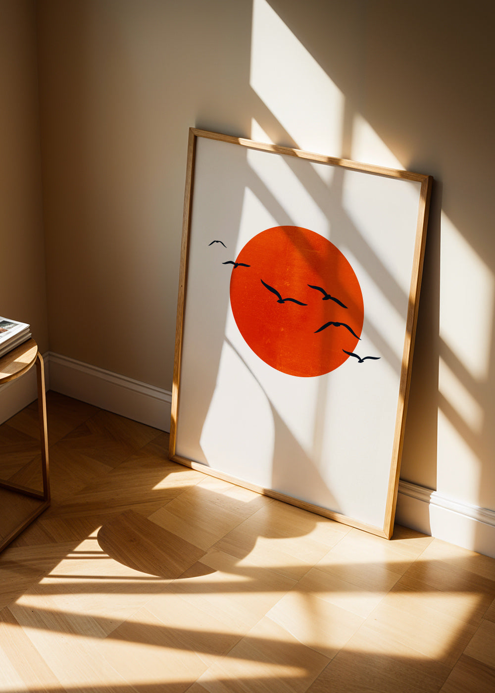 A sunny day - Framed poster in an interior