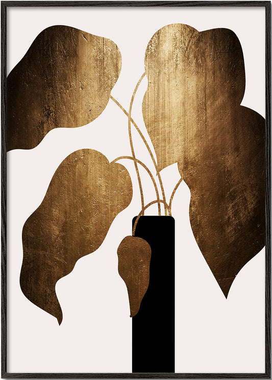 Abstract bouquet - gold