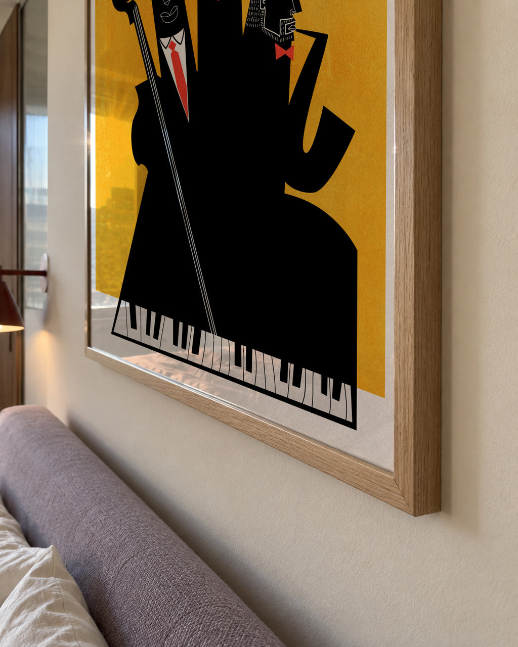 Casablanca Jazz - Yellow - Framed poster detail