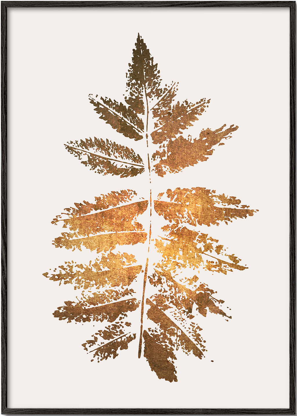 Oak leaf print - gold