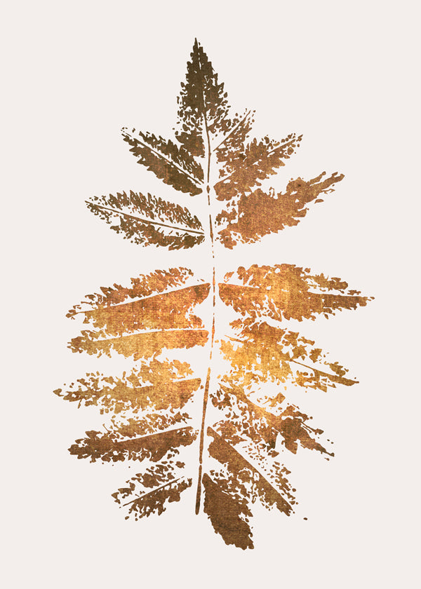 Oak leaf print - gold