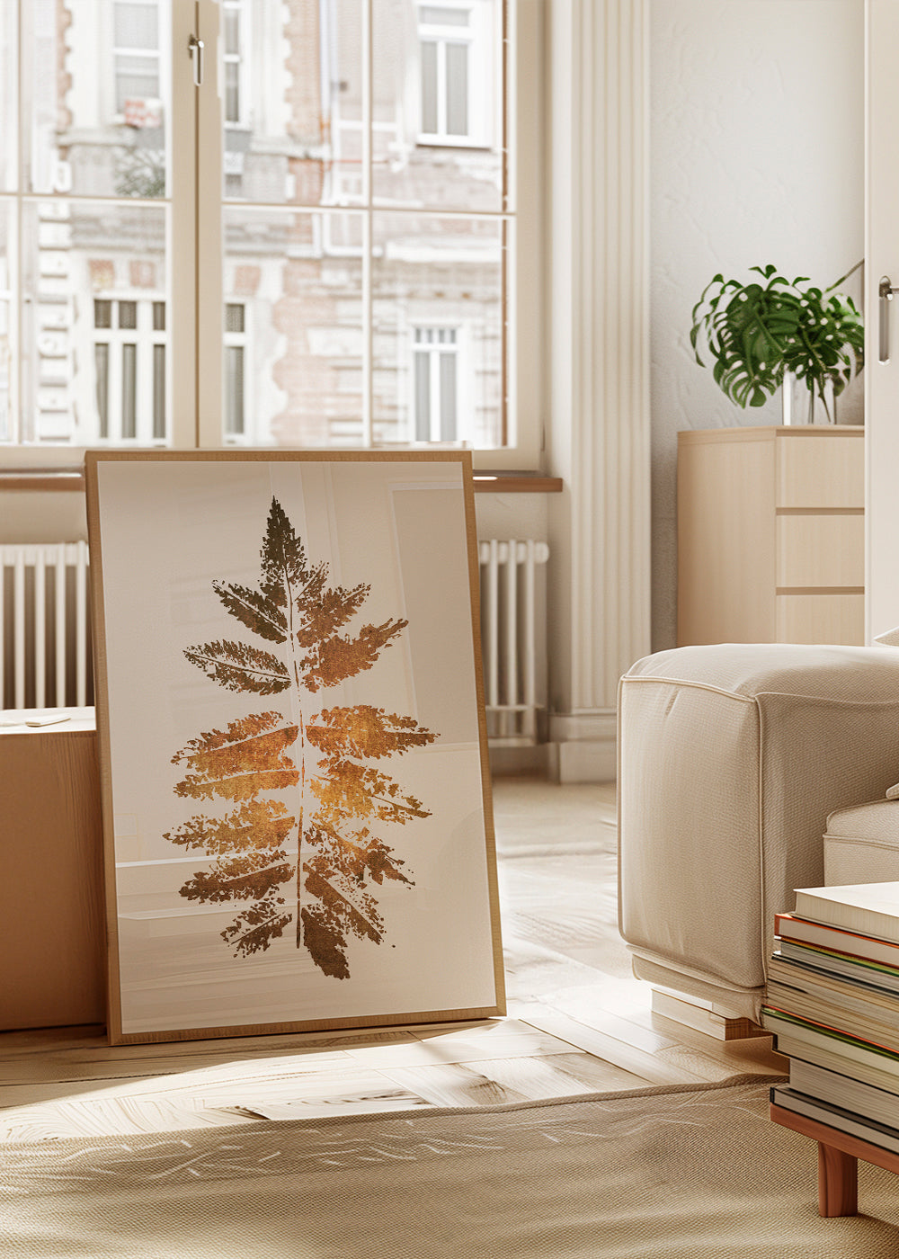 Oak leaf print - gold