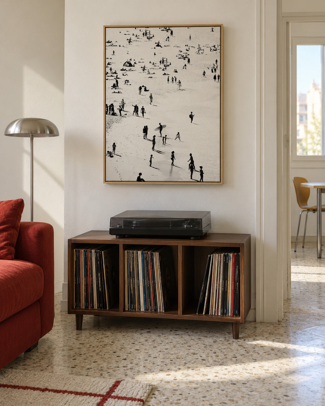 Beach People - Framed canvas in an interior