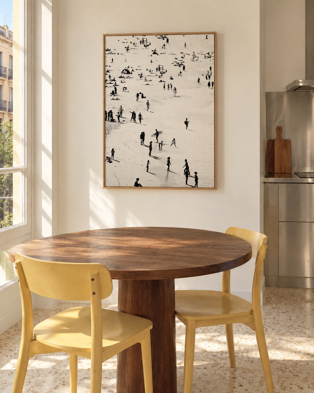 Beach People - Framed canvas in an interior