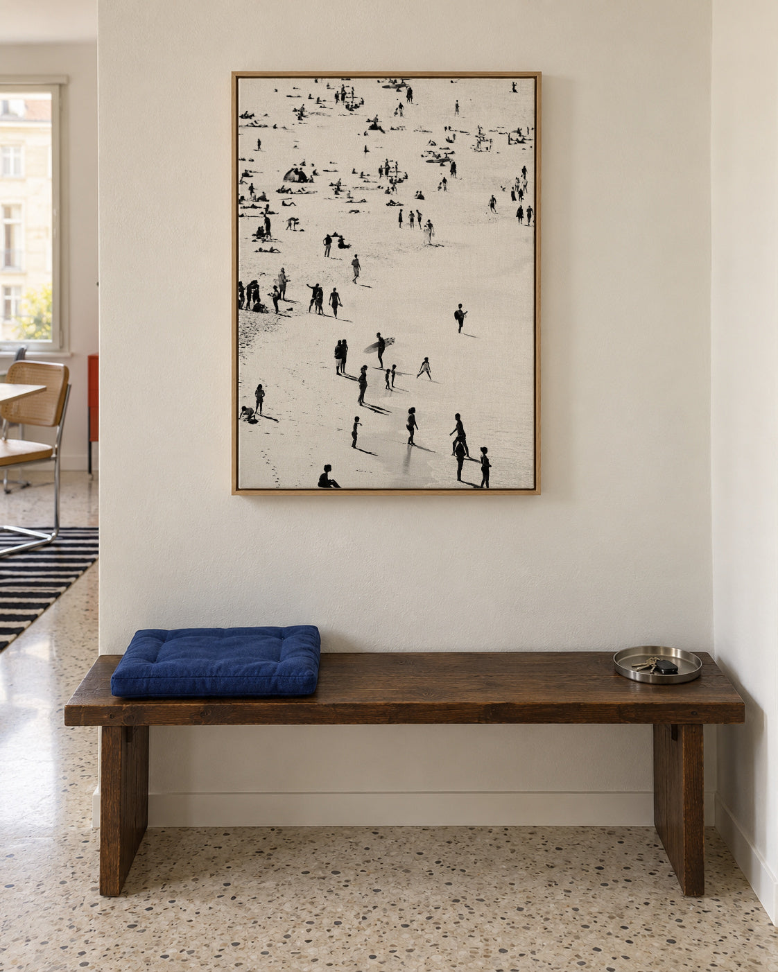 Beach People - Framed canvas in an interior