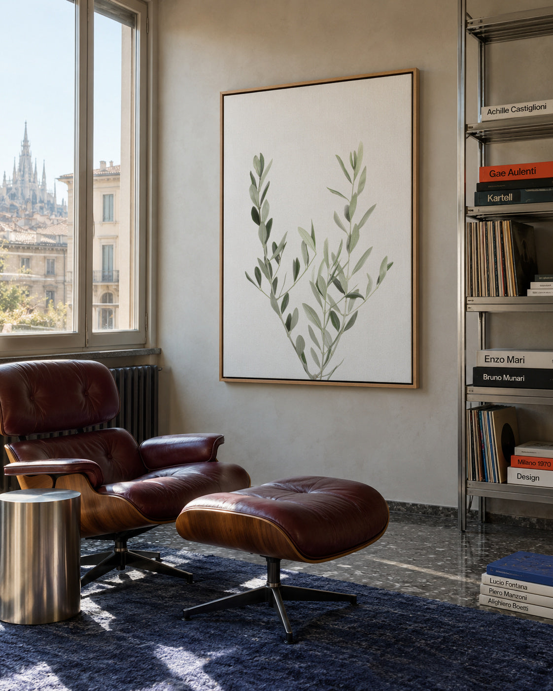 Olive Branch - Framed canvas in an interior