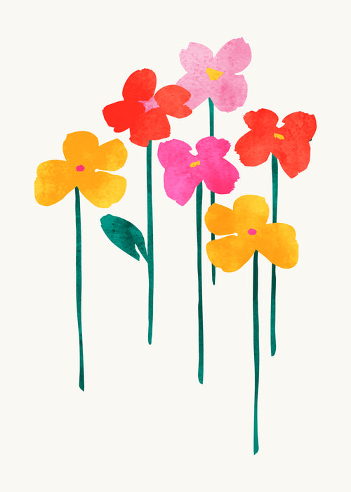 Little Happy Flowers - Unframed art print