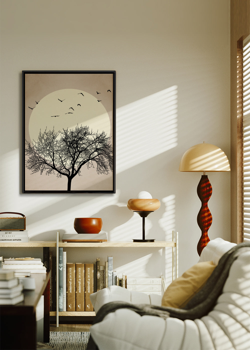 Dreamers - bright - Framed canvas in an interior
