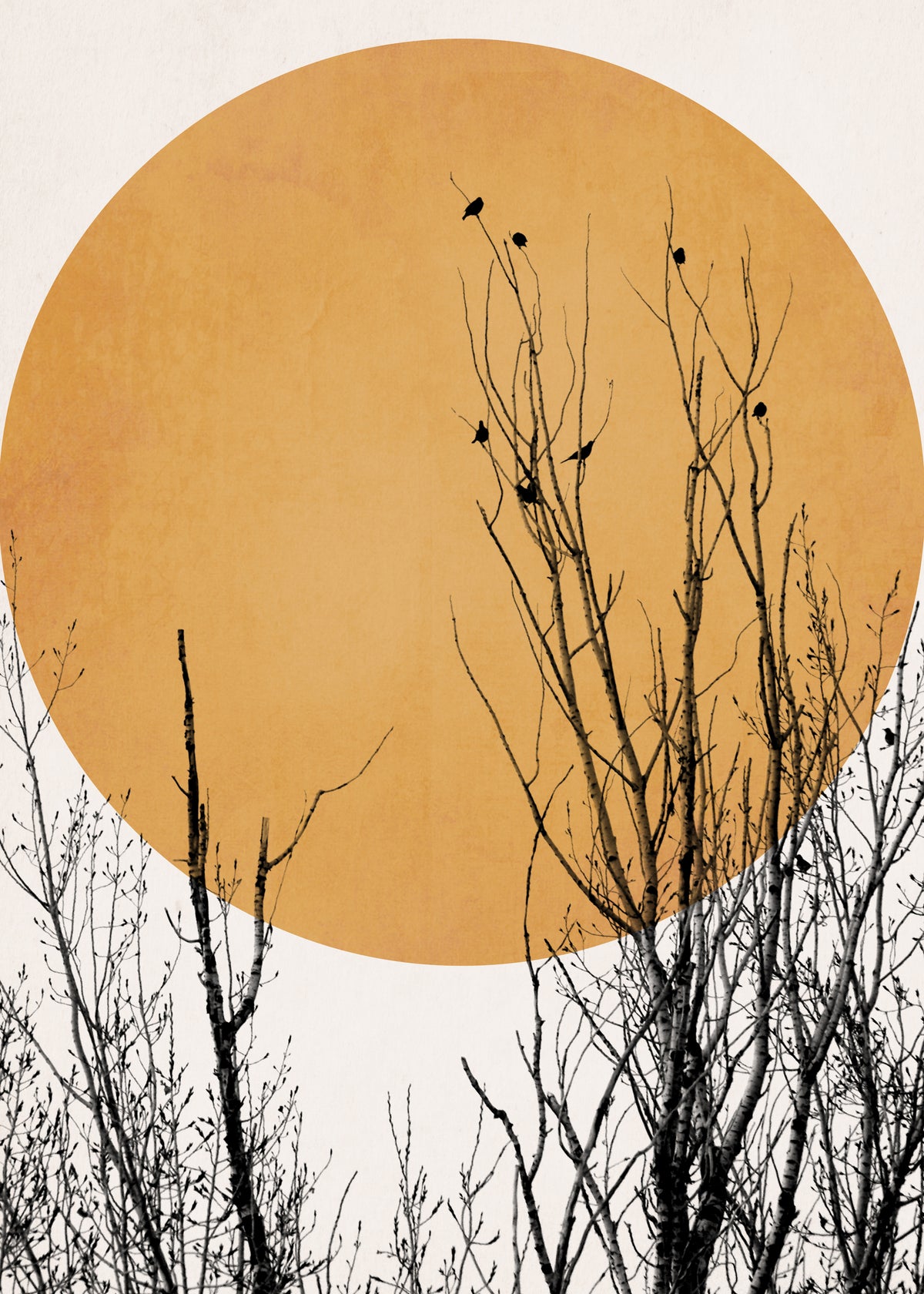 Sunset dreams - yellow - Unframed art print