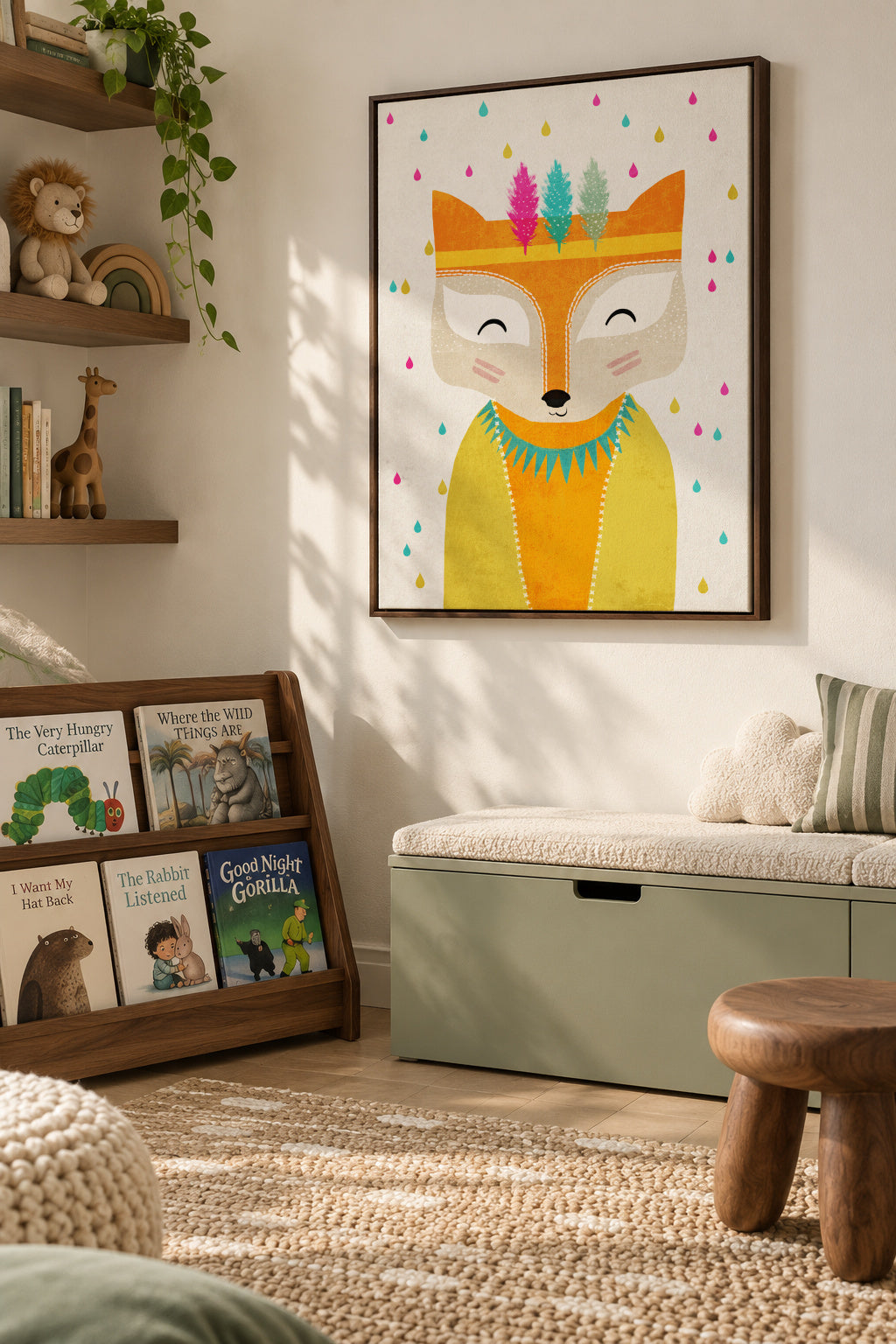 Rain maker - Framed canvas in an interior