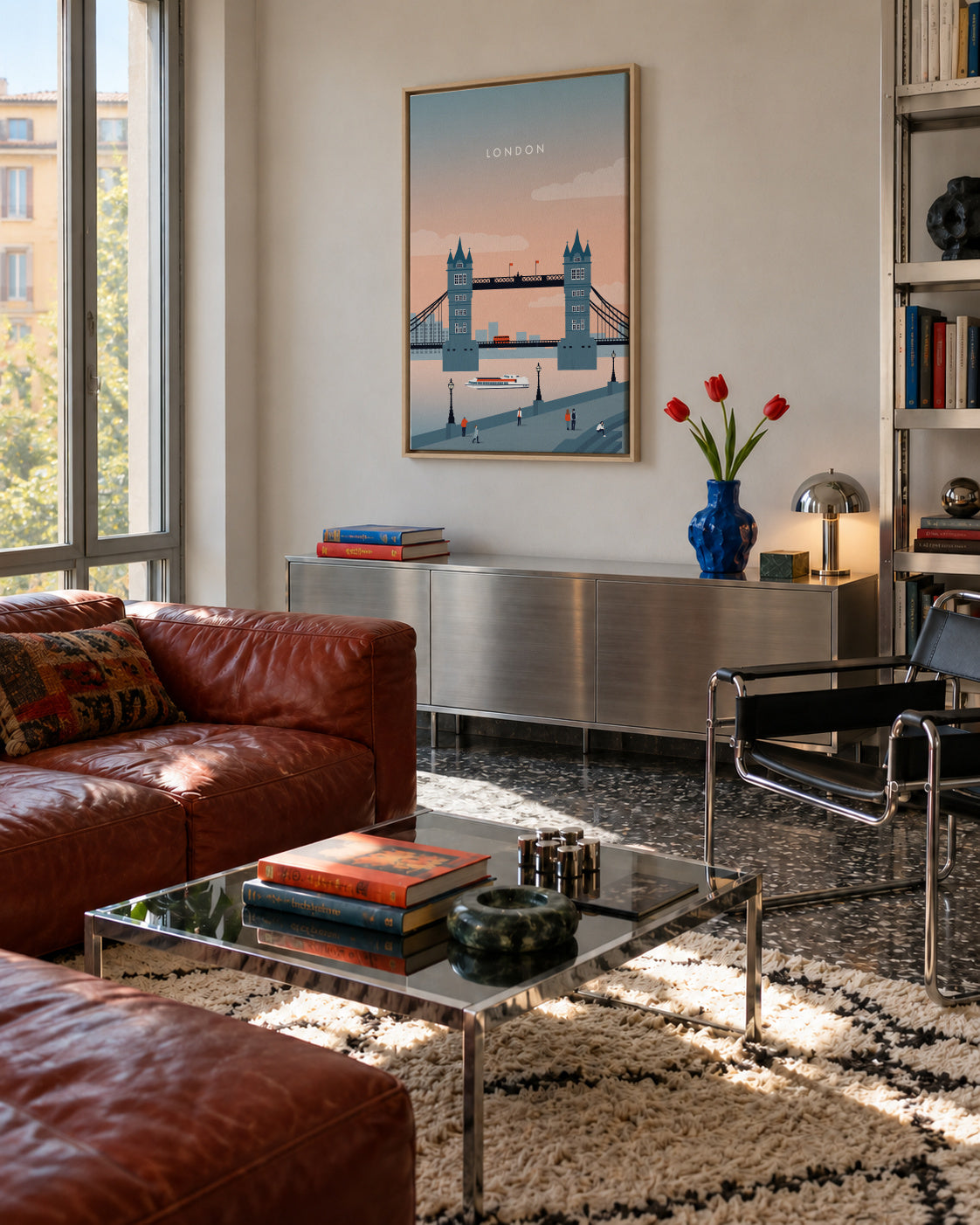 London - Framed canvas in an interior