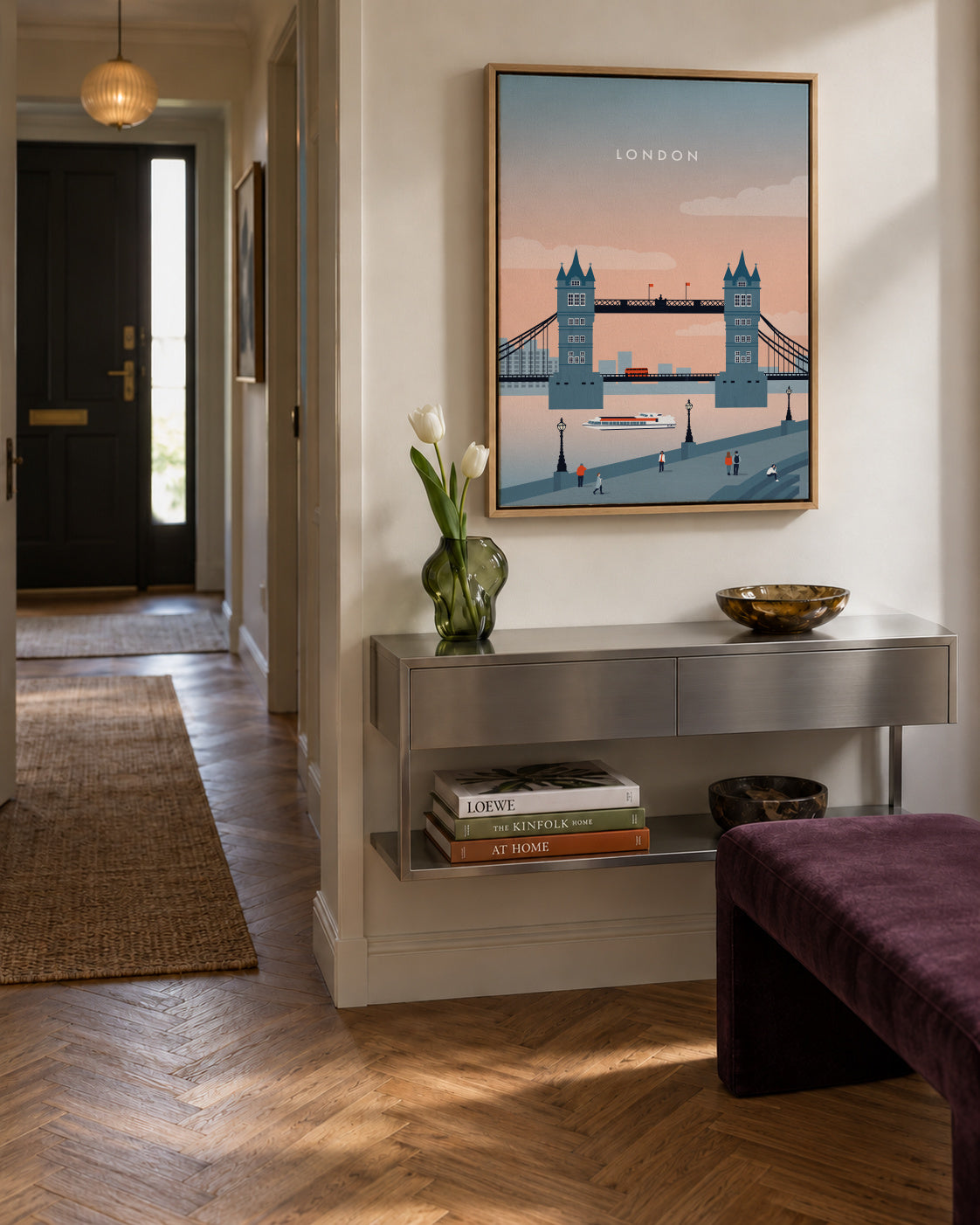 London - Framed canvas in an interior