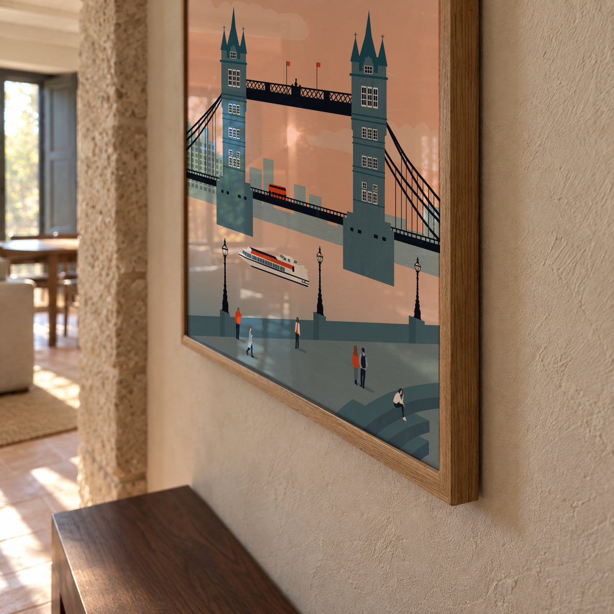 London - Framed poster detail