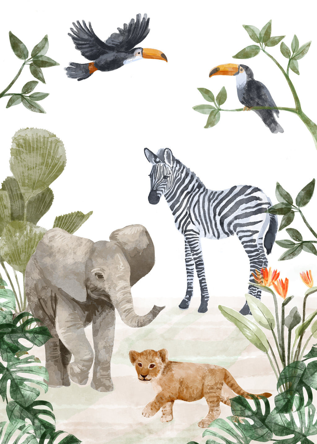 Jungle Baby's - Unframed art print