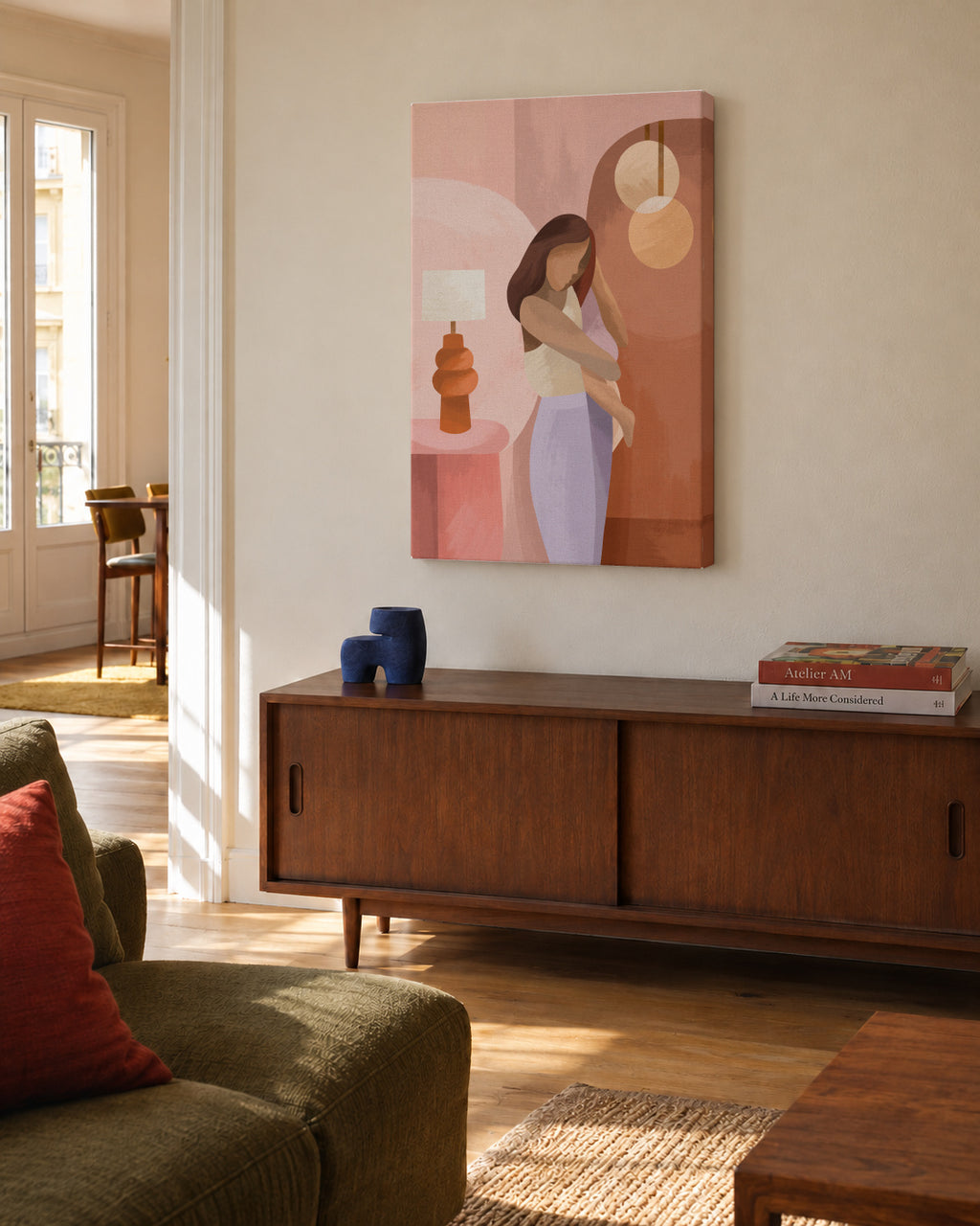 The Loving Mother - Unframed canvas in an interior