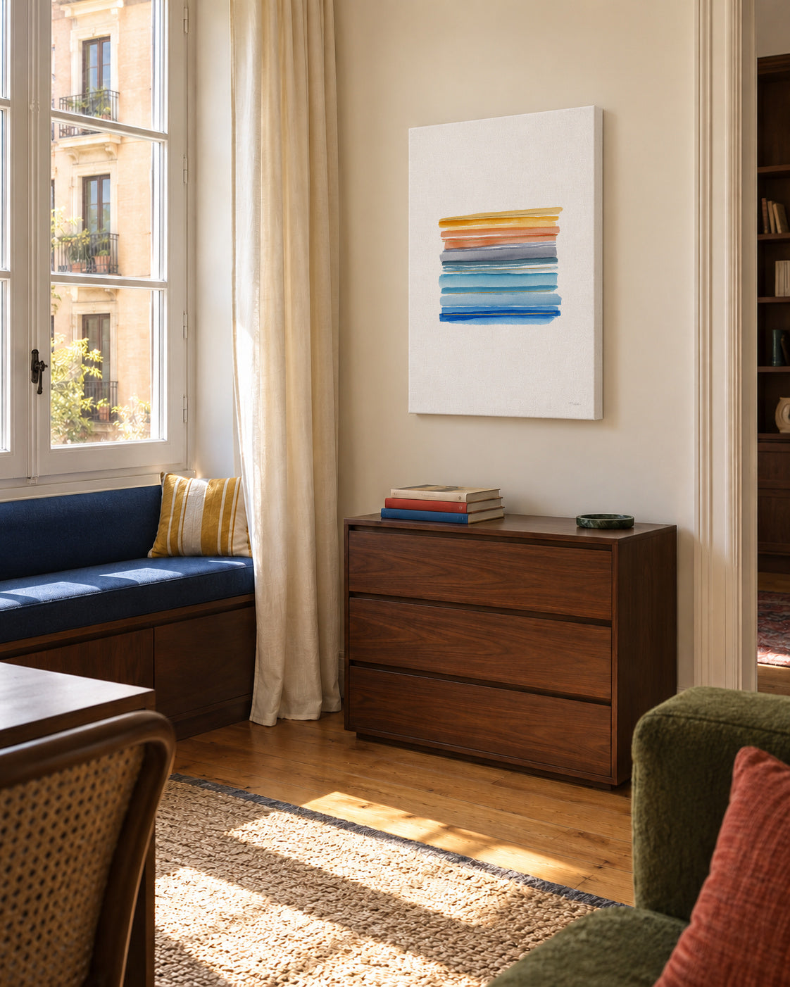 Apreciar o cair da tarde - Unframed canvas in an interior