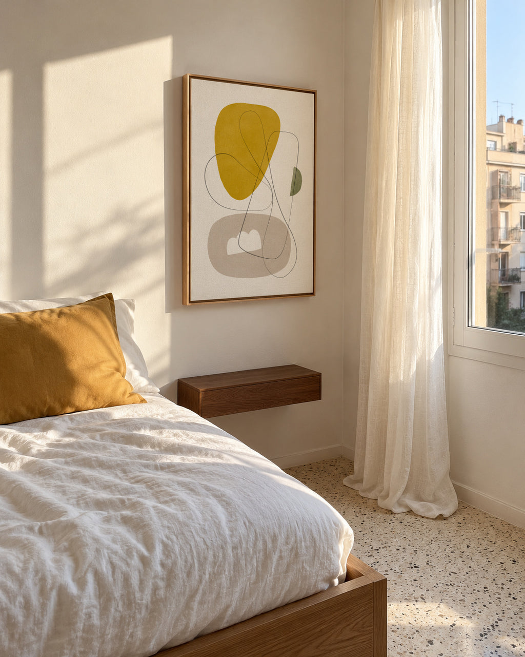 Abstract N3 - Framed canvas in an interior