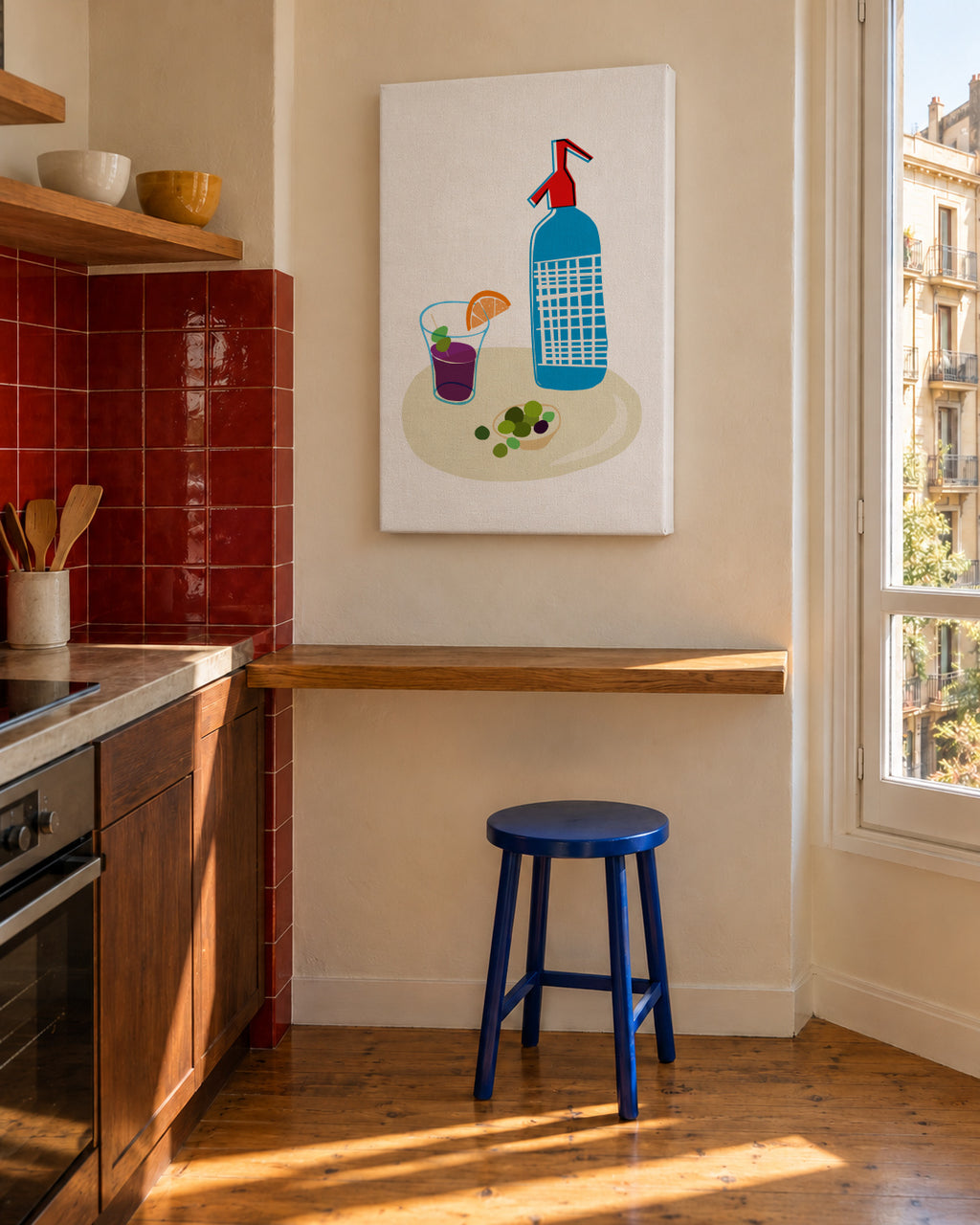 Vermouth - Unframed canvas in an interior