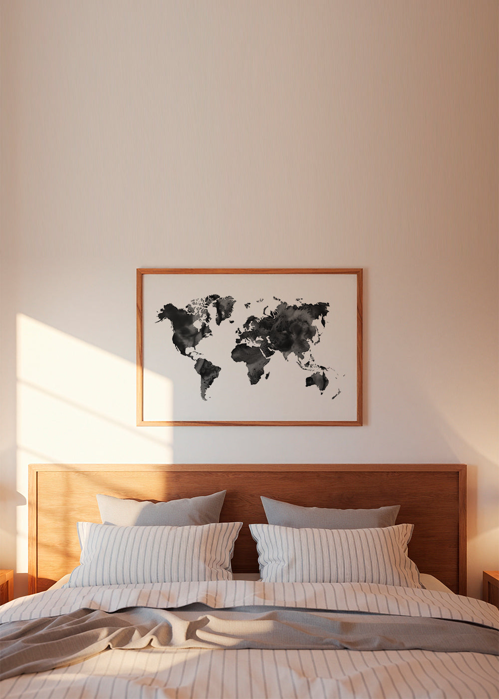 Black and white World Map