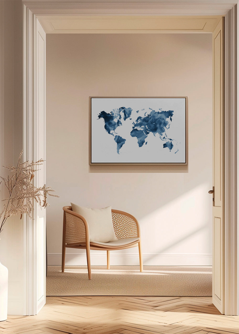 Indigo Blue World Map