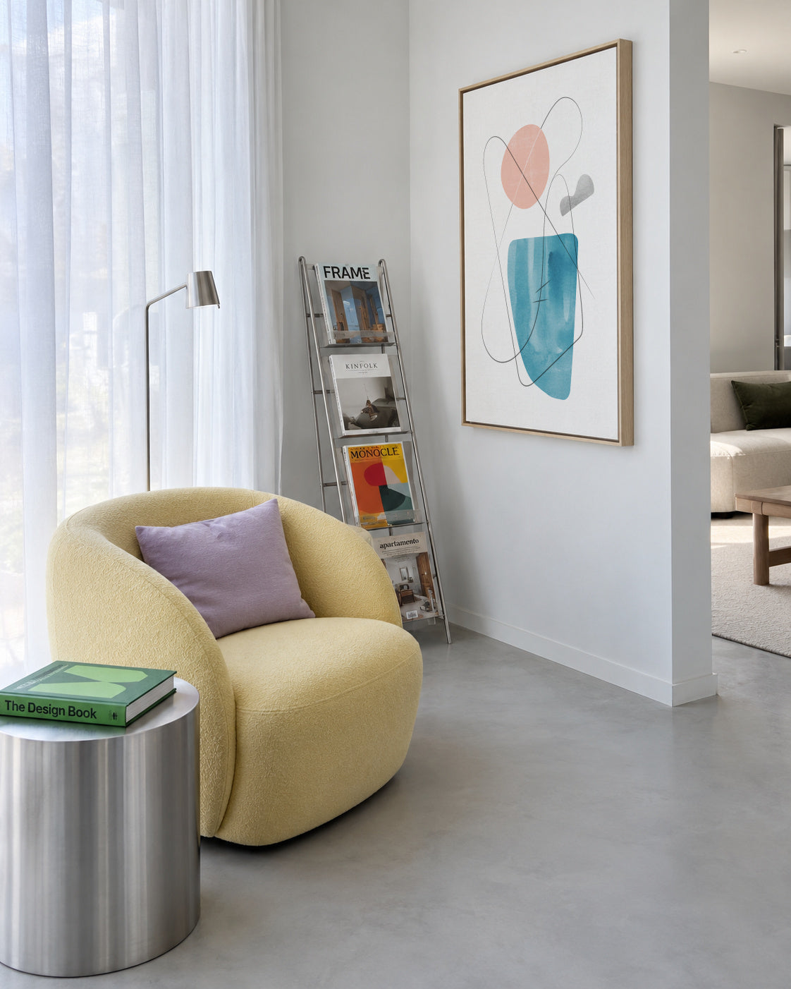 Abstract N 25 - Framed canvas in an interior