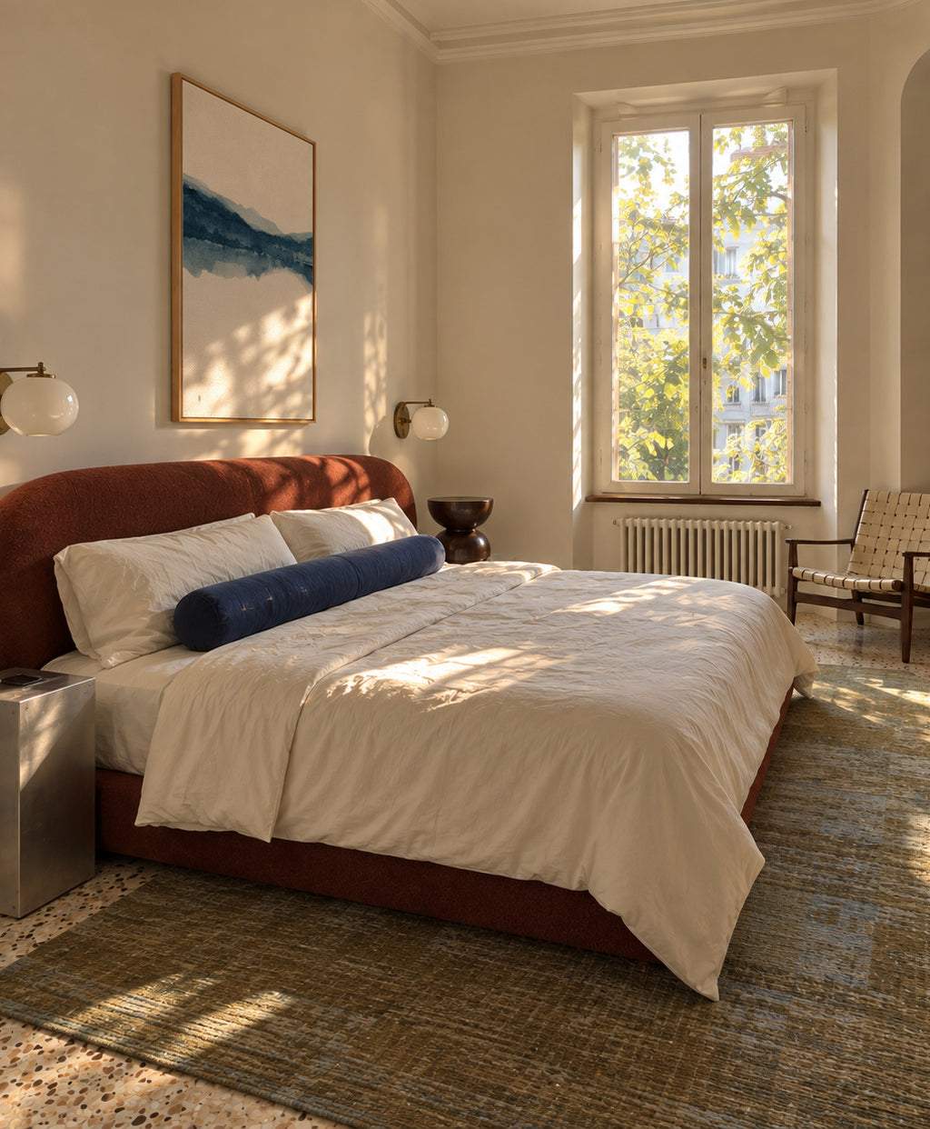 Watercolor Landscape N 17 - Framed canvas in an interior